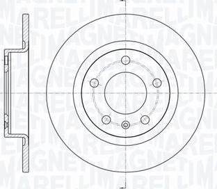 Magneti Marelli 361302040734 - Тормозной диск autosila-amz.com