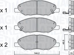 Magneti Marelli 363916060971 - Тормозные колодки, дисковые, комплект autosila-amz.com