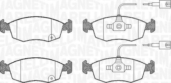 Magneti Marelli 363916060440 - Тормозные колодки, дисковые, комплект autosila-amz.com