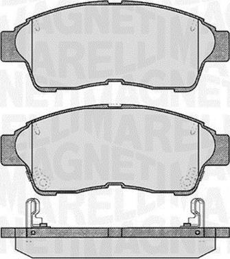 Magneti Marelli 363916060406 - Тормозные колодки, дисковые, комплект autosila-amz.com