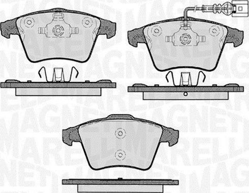 Magneti Marelli 363916060413 - Тормозные колодки, дисковые, комплект autosila-amz.com