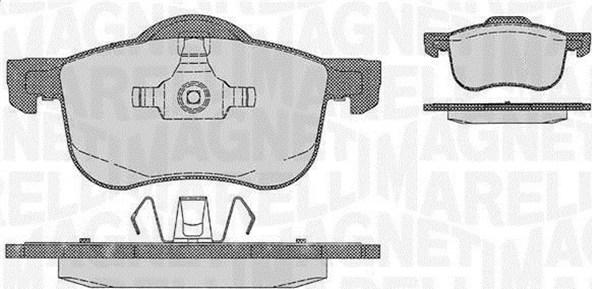 Magneti Marelli 363916060422 - Тормозные колодки, дисковые, комплект autosila-amz.com