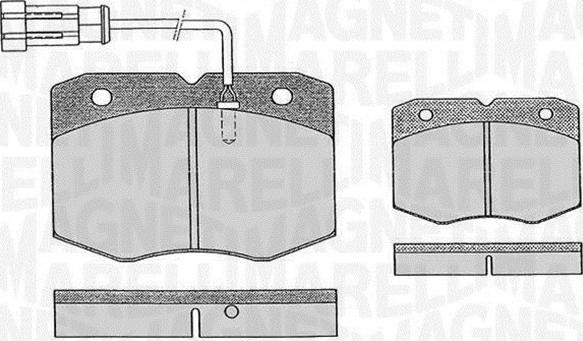 Magneti Marelli 363916060476 - Тормозные колодки, дисковые, комплект autosila-amz.com