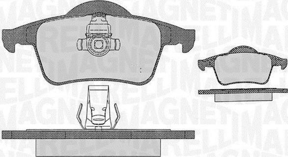 Magneti Marelli 363916060543 - Тормозные колодки, дисковые, комплект autosila-amz.com