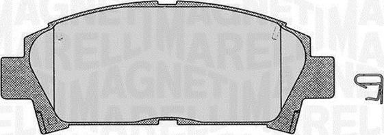 Magneti Marelli 363916060509 - Колодки тормоз.диск. TOYOTA AVENSIS (T22) 00- autosila-amz.com