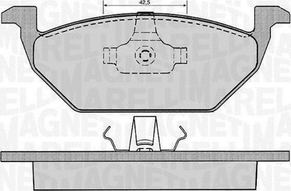 Magneti Marelli 363916060515 - Тормозные колодки, дисковые, комплект autosila-amz.com