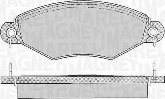 Magneti Marelli 363916060512 - Тормозные колодки, дисковые, комплект autosila-amz.com