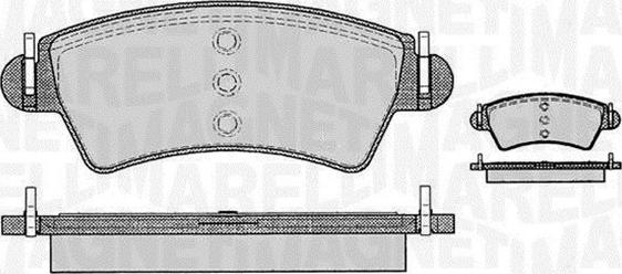 Magneti Marelli 363916060538 - Тормозные колодки, дисковые, комплект autosila-amz.com