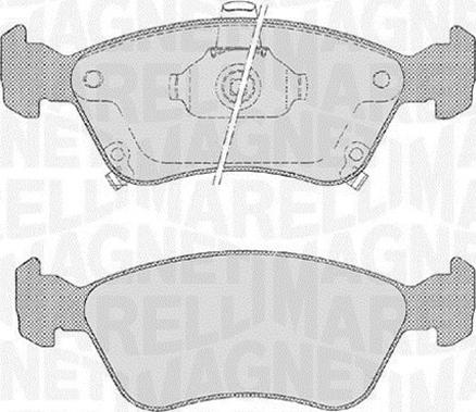 Magneti Marelli 363916060532 - Тормозные колодки, дисковые, комплект autosila-amz.com