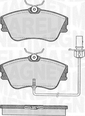 Magneti Marelli 363916060528 - Тормозные колодки, дисковые, комплект autosila-amz.com