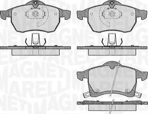 Magneti Marelli 363916060523 - Тормозные колодки, дисковые, комплект autosila-amz.com