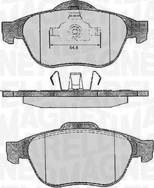 Magneti Marelli 363916060571 - Тормозные колодки, дисковые, комплект autosila-amz.com