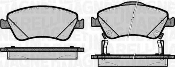 Magneti Marelli 363916060664 - Тормозные колодки, дисковые, комплект autosila-amz.com