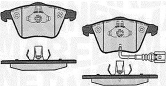 Magneti Marelli 363916060610 - Тормозные колодки, дисковые, комплект autosila-amz.com