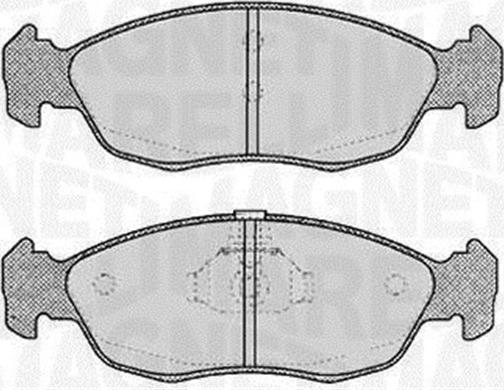 Magneti Marelli 363916060196 - Тормозные колодки, дисковые, комплект autosila-amz.com