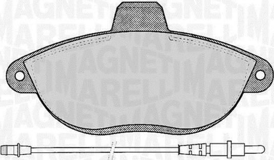 Magneti Marelli 363916060192 - Тормозные колодки, дисковые, комплект autosila-amz.com