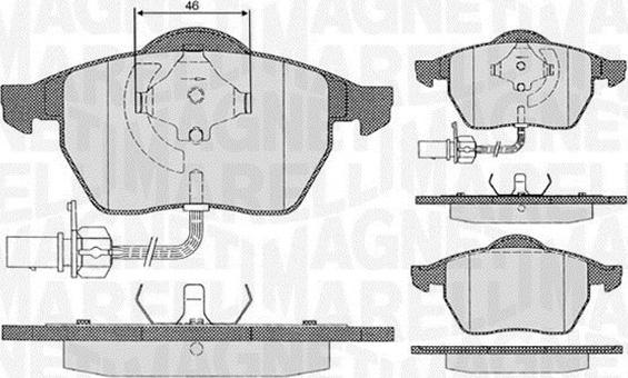 Magneti Marelli 363916060143 - Тормозные колодки, дисковые, комплект autosila-amz.com