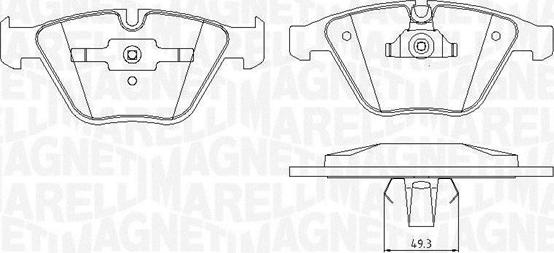 Magneti Marelli 363916060151 - Тормозные колодки, дисковые, комплект autosila-amz.com