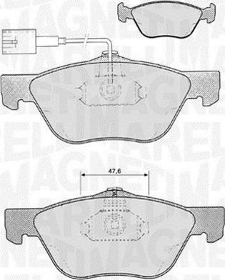 Magneti Marelli 363916060103 - Тормозные колодки, дисковые, комплект autosila-amz.com