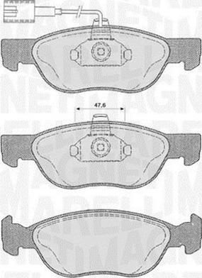 Magneti Marelli 363916060102 - Тормозные колодки, дисковые, комплект autosila-amz.com