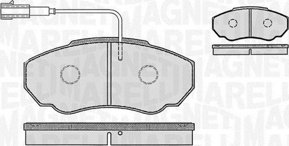 Magneti Marelli 363916060186 - Тормозные колодки, дисковые, комплект autosila-amz.com