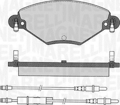 Magneti Marelli 363916060181 - Тормозные колодки, дисковые, комплект autosila-amz.com