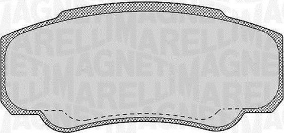 Magneti Marelli 363916060188 - Тормозные колодки, дисковые, комплект autosila-amz.com