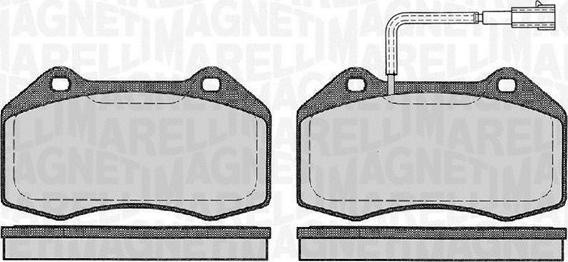 Magneti Marelli 363916060127 - Тормозные колодки, дисковые, комплект autosila-amz.com
