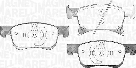 Magneti Marelli 363916060814 - Тормозные колодки, дисковые, комплект autosila-amz.com