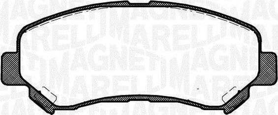 Magneti Marelli 363916060812 - Тормозные колодки, дисковые, комплект autosila-amz.com