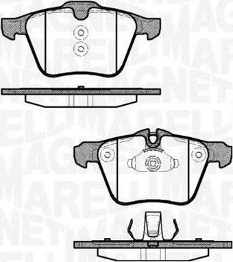 Magneti Marelli 363916060824 - Тормозные колодки, дисковые, комплект autosila-amz.com