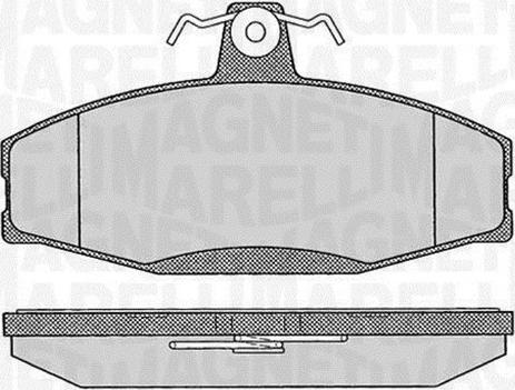 Magneti Marelli 363916060397 - Тормозные колодки, дисковые, комплект autosila-amz.com