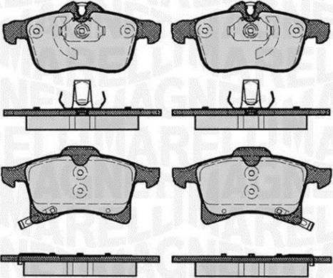 Magneti Marelli 363916060364 - Тормозные колодки, дисковые, комплект autosila-amz.com