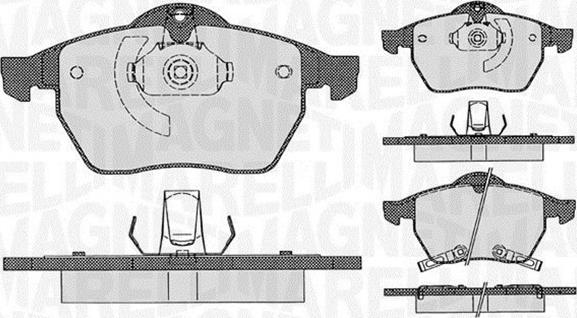 Magneti Marelli 363916060386 - Тормозные колодки, дисковые, комплект autosila-amz.com