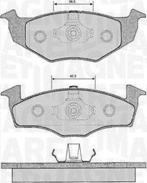 Magneti Marelli 363916060388 - Тормозные колодки, дисковые, комплект autosila-amz.com