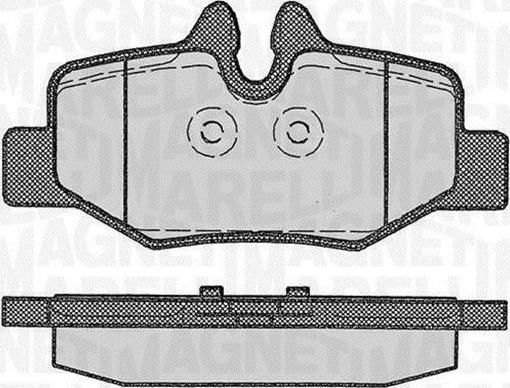 Magneti Marelli 363916060330 - Тормозные колодки, дисковые, комплект autosila-amz.com