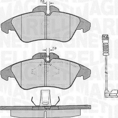 Magneti Marelli 363916060321 - Тормозные колодки, дисковые, комплект autosila-amz.com