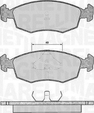 Magneti Marelli 363916060249 - Тормозные колодки, дисковые, комплект autosila-amz.com