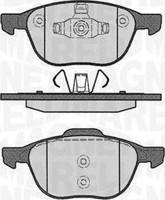 Magneti Marelli 363916060244 - Тормозные колодки, дисковые, комплект autosila-amz.com