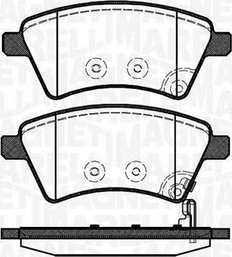 Magneti Marelli 363916060241 - Тормозные колодки, дисковые, комплект autosila-amz.com