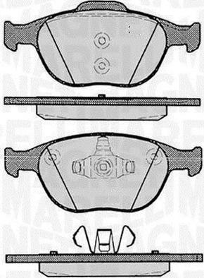 Magneti Marelli 363916060256 - Тормозные колодки, дисковые, комплект autosila-amz.com