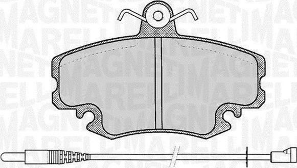 Magneti Marelli 363916060203 - Тормозные колодки, дисковые, комплект autosila-amz.com