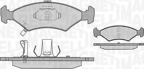 Magneti Marelli 363916060287 - Тормозные колодки, дисковые, комплект autosila-amz.com