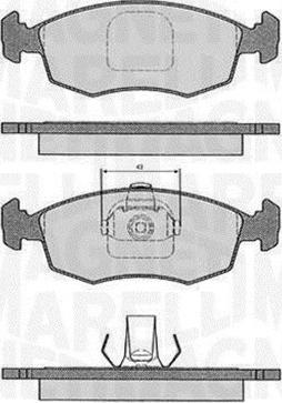 Magneti Marelli 363916060233 - Колодки тормоз.диск. FIAT PALIO, PUNTO 188, STRAD autosila-amz.com