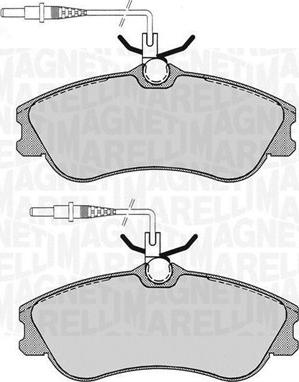 Magneti Marelli 363916060786 - Тормозные колодки, дисковые, комплект autosila-amz.com