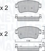 Magneti Marelli 363916061200 - Тормозные колодки, дисковые, комплект autosila-amz.com