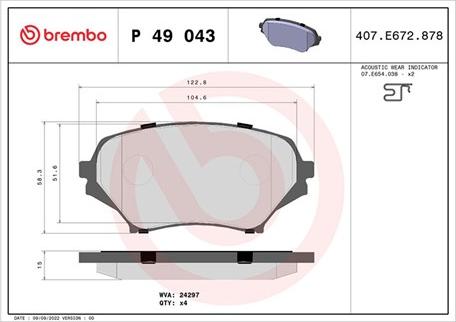 Magneti Marelli 363700449043 - Тормозные колодки, дисковые, комплект autosila-amz.com