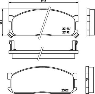 ABEX T6462 - Тормозные колодки, дисковые, комплект autosila-amz.com