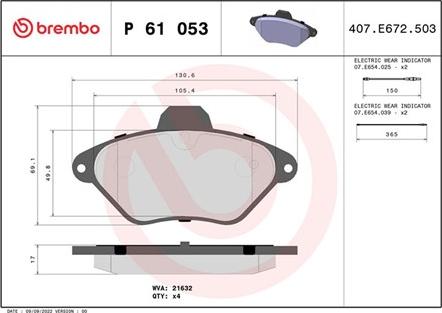 Magneti Marelli 363700461053 - Тормозные колодки, дисковые, комплект autosila-amz.com