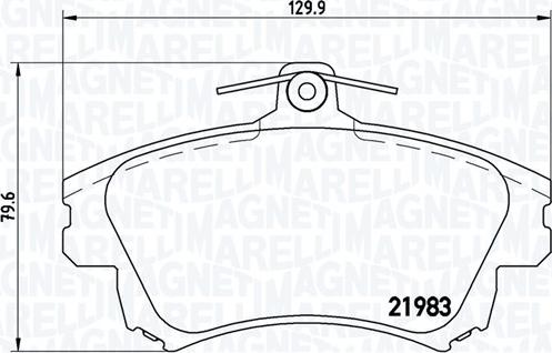 Magneti Marelli 363700486017 - Тормозные колодки, дисковые, комплект autosila-amz.com